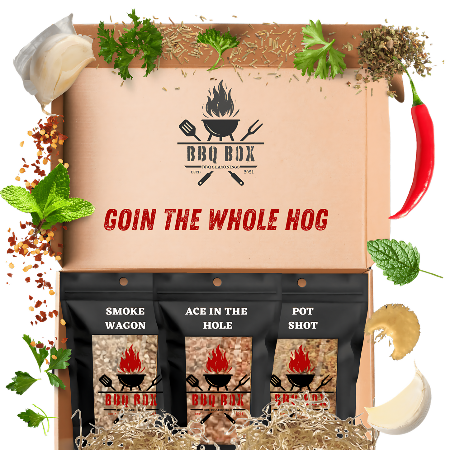 Goin' The Whole Hog Pork BBQ Seasoning Gift Box